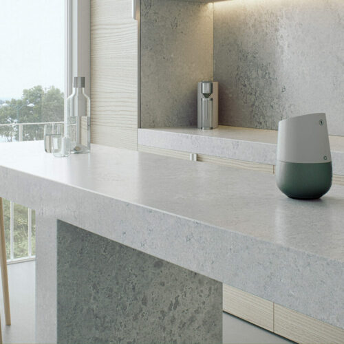 Airy Concrete 131.5x64.5 Gray Rough Quartz Slab 0