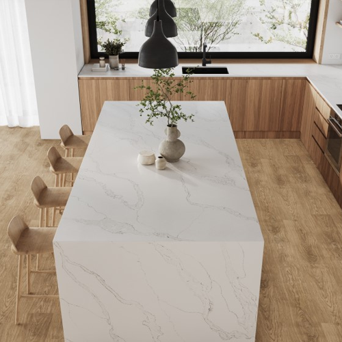 Calacatta Grande 130x63 White Quartz Slab 0