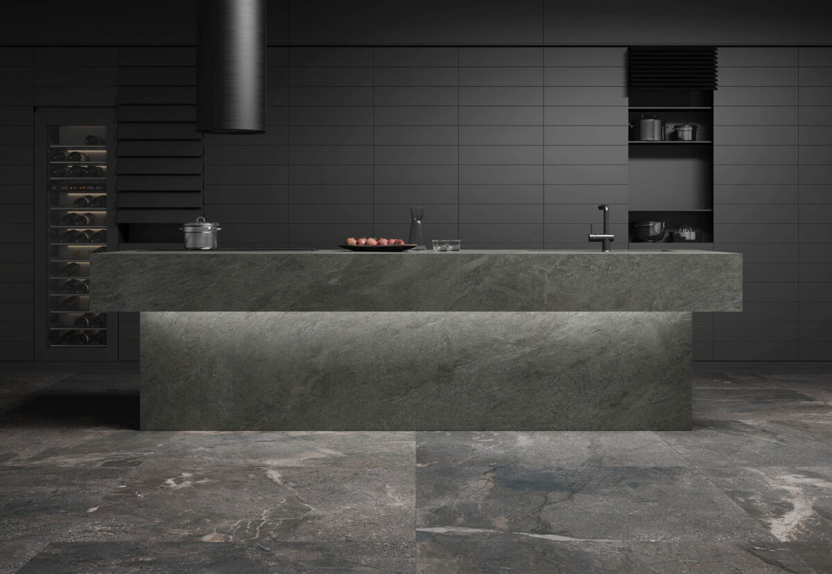 Moon Black 127x63 Honed Porcelain Slab 0