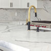 Sakura Bookmatched 126x63 White Quartz Slab 9