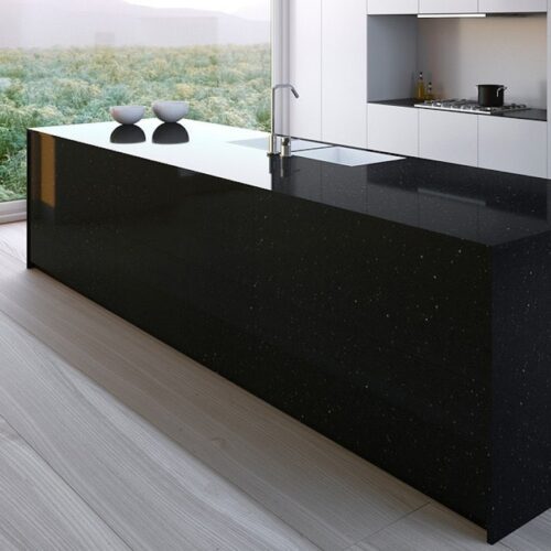 Stellar Night 128x63 Black Polished Silestone Slab 0