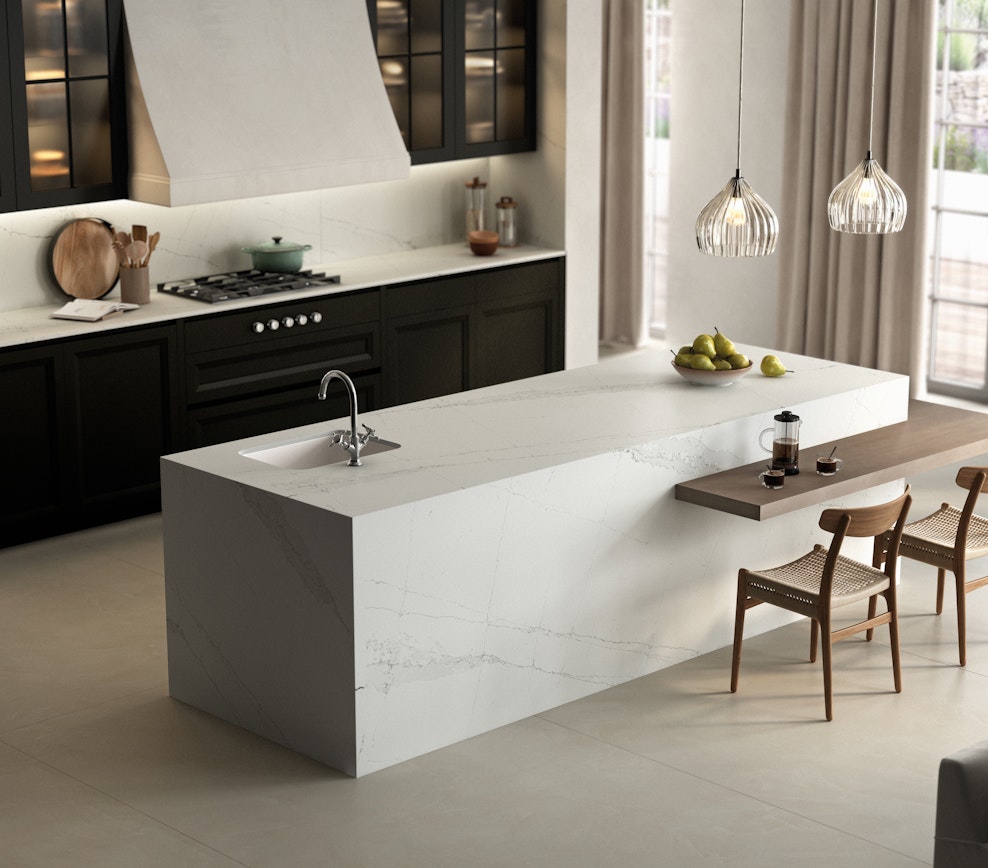 Ethereal Dusk 128x63 Gray Polished Silestone Slab 0