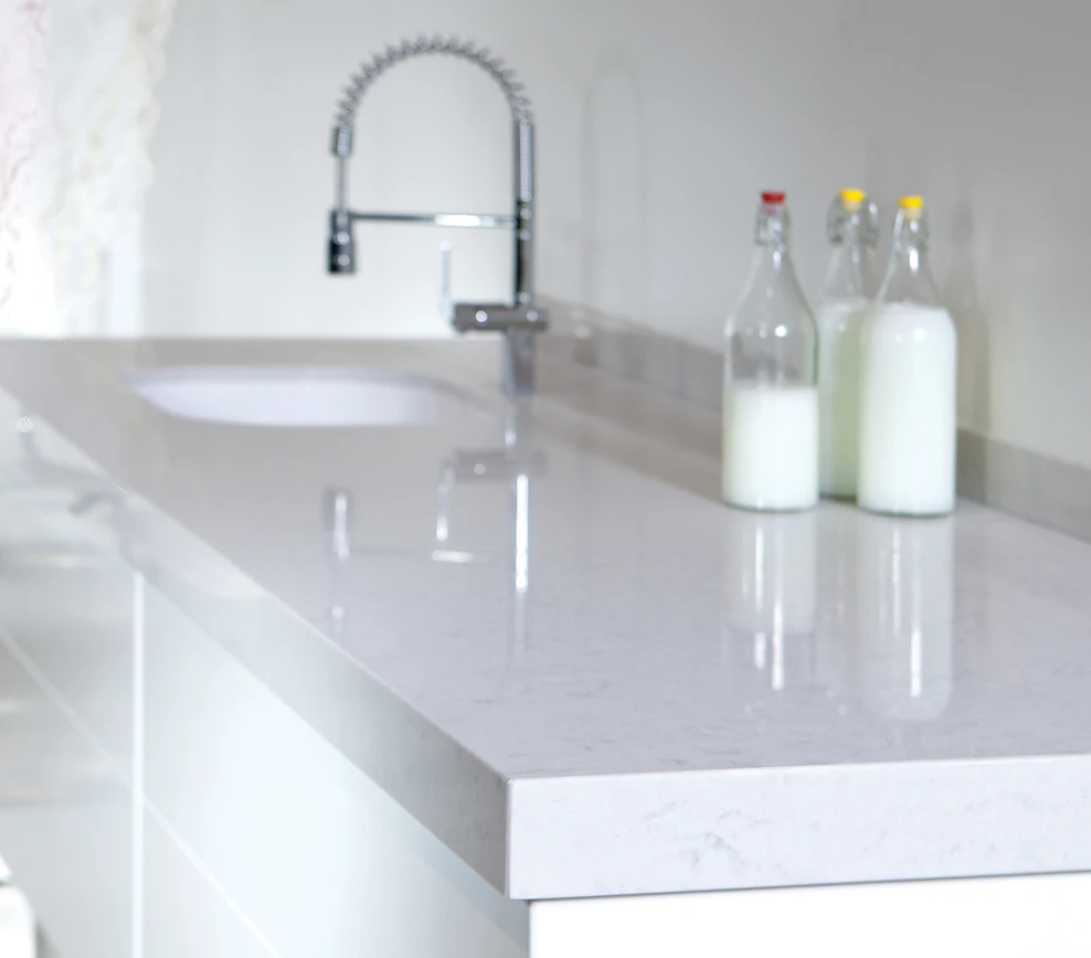 Lagoon 128x63 Gray Polished Silestone Slab 0