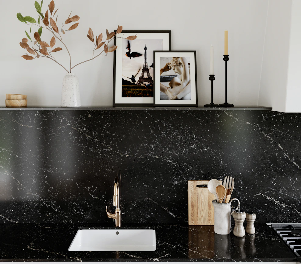 Romantic Ash 128x63 Gray Suede Silestone Slab 5