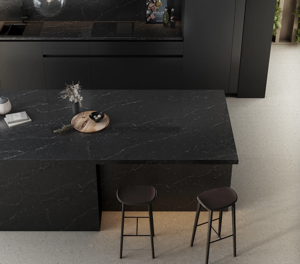 Romantic Ash 128x63 Gray Suede Silestone Slab 6