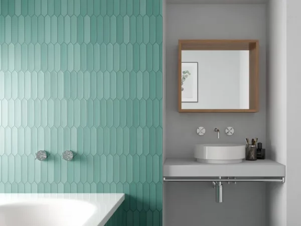 Alfama Pickets Viridian 2X10 Matte Ceramic Tile 6