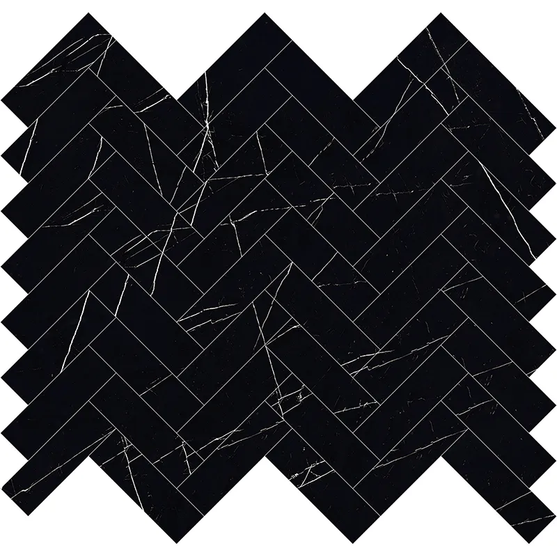 Arya Nero Marquina 24X48 23.6X47.2 Polished Porcelain Tile 1