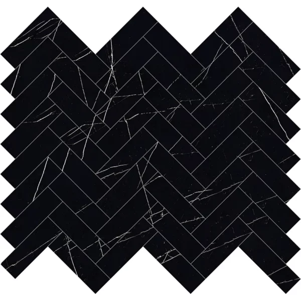 Arya Nero Marquina 24X48 23.6X47.2 Polished Porcelain Tile 2