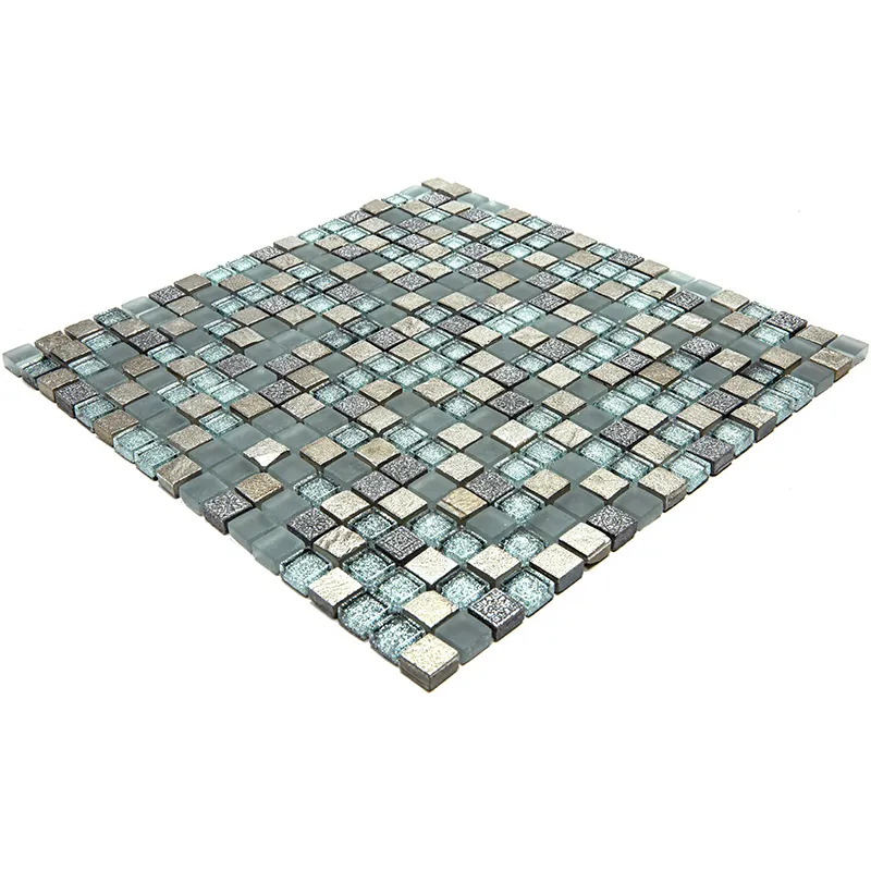 Mini Oak 0.6X0.6 Glossy, Foiled Glass, Resin, Stone Mosaic 7