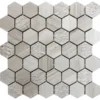 Indi Wooden Grey 1.9X1.9 Polished, Etched Marble Mosaic 3