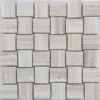 Sumatra Wooden Grey 1.6X1.9 Polished, Etched Marble Mosaic 1