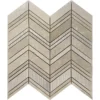 Balian Carrara 1.4X4+0.75X4+0.5X4 Polished, Etched Marble Mosaic 1