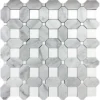 Cleveland Park 1.2X1.2+1.2X2+0.4X0.4 Polished Marble Mosaic 3