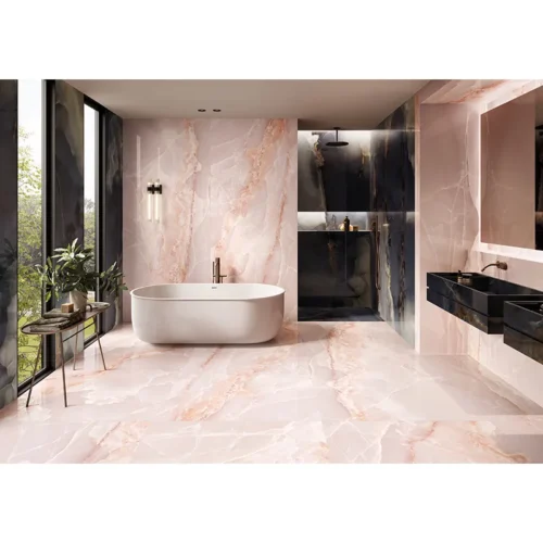 Imperial Onyx Pink 24X48 Lappato Porcelain Tile 0