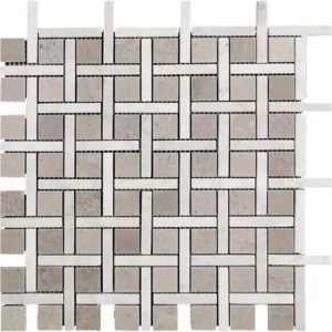 Malaga 1X1+0.4X2.4 Polished Marble Mosaic 4