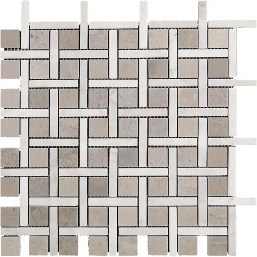 Malaga 1X1+0.4X2.4 Polished Marble Mosaic 0