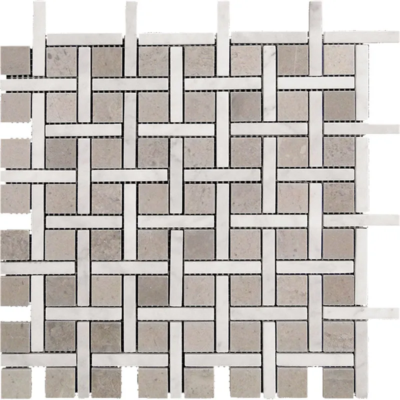 Malaga 1X1+0.4X2.4 Polished Marble Mosaic 0