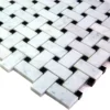 Plaza Nero 1X1.9+0.4X0.4 Polished Marble Mosaic 1