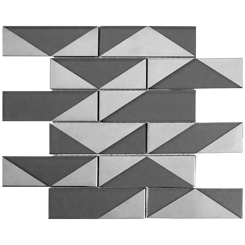 Moneghetti Gris 1.9X5.9 Glossy Glass Mosaic 6