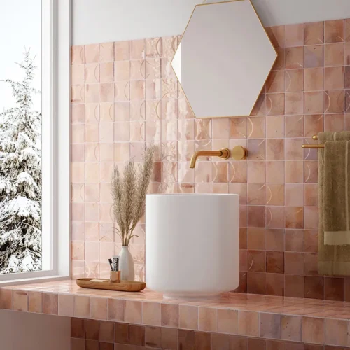 Moda Pink 2.5X8 2.58X7.9 Glossy Ceramic tile 0