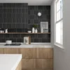 Ridge Black Matte 1.97X7.87 Ceramic Tile 1