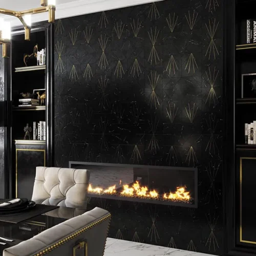 Black Crown 27.4x28.5 Polished Marble Tile 0