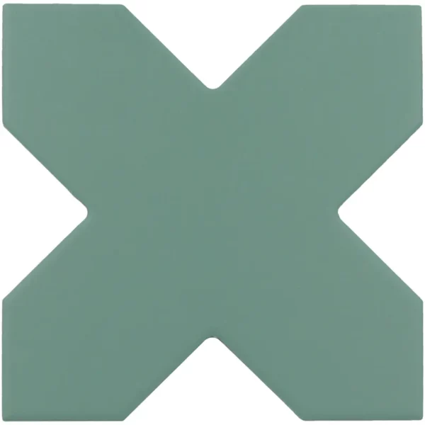 Tangier Cross Green 4.72X4.72 Matte Porcelain Tile 5