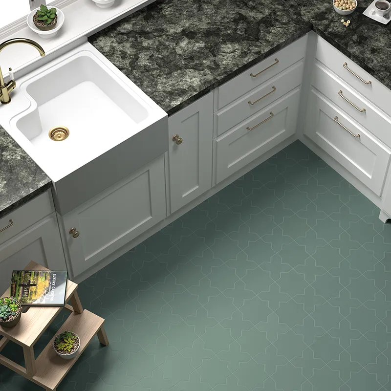 Tangier Cross Green 4.72X4.72 Matte Porcelain Tile 0