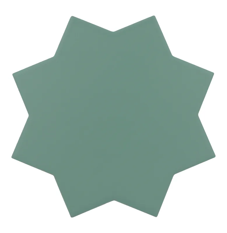 Tangier Star Green 6.6X6.6 Matte Porcelain Tile 6