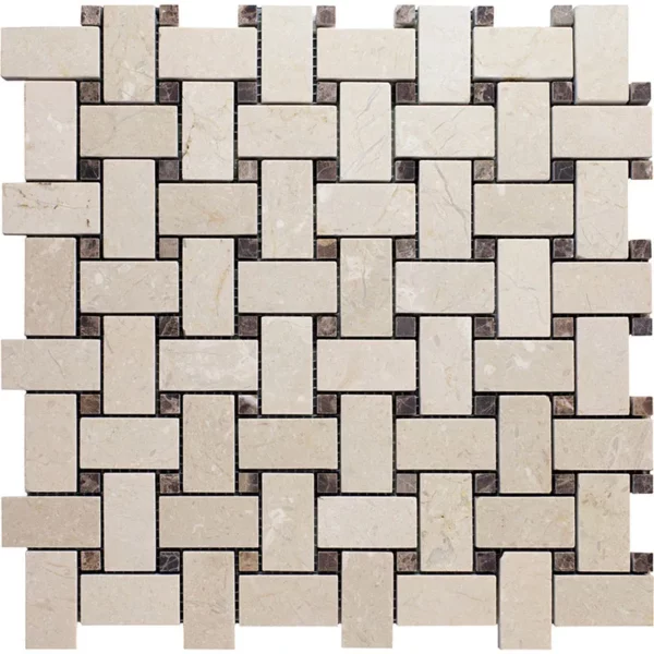 Murcia 1X1.9+0.4X0.4 Polished Marble Mosaic 5