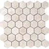 Crema 2X2 Hex Polished 1.9X1.9 Marble Mosaic 1