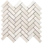 Crema 1X3” Herringbone 1X3 Polished Marble Mosaic