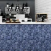 2St-Bl547 2X2 Glossy Glass Mosaic 2