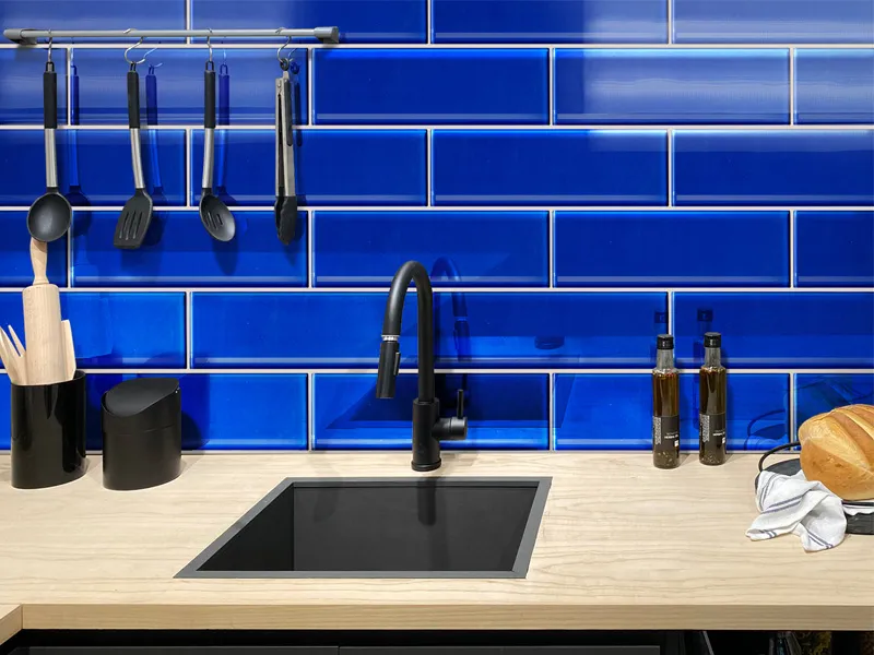 Cobalt Blue 4X16 Gloss Glossy Glass Tile 1