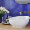 Cobalt Blue Matte 1X1 Glass Mosaic 2