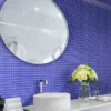 Cobalt Blue Matte 1X1 Glass Mosaic 1