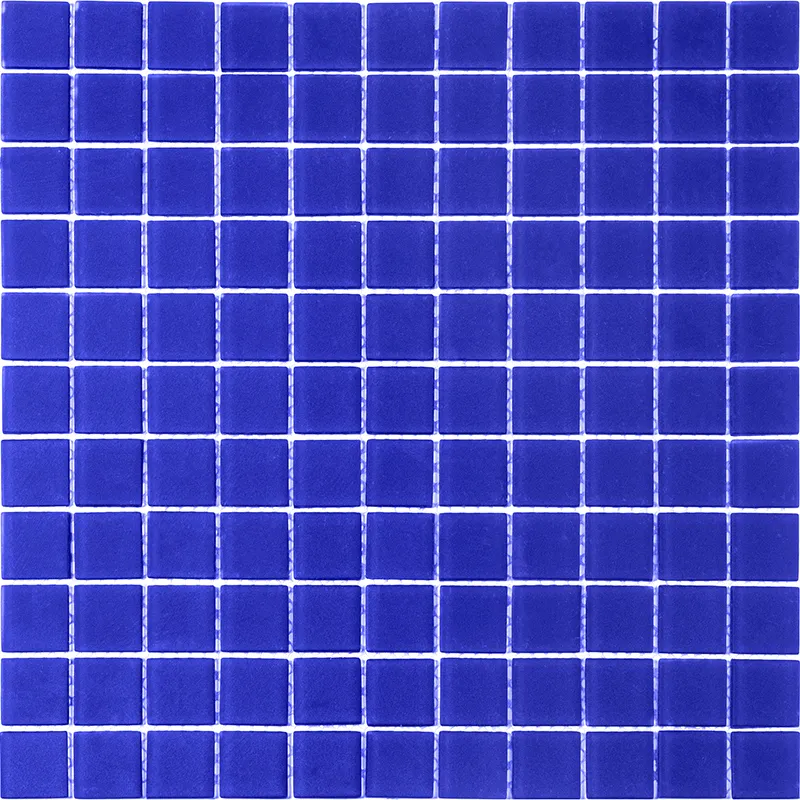 Cobalt Blue Matte 1X1 Glass Mosaic 0