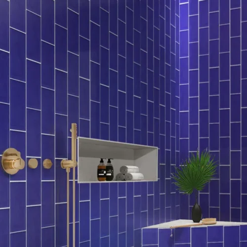 Cobalt Blue Matte 3X6 Glass Tile