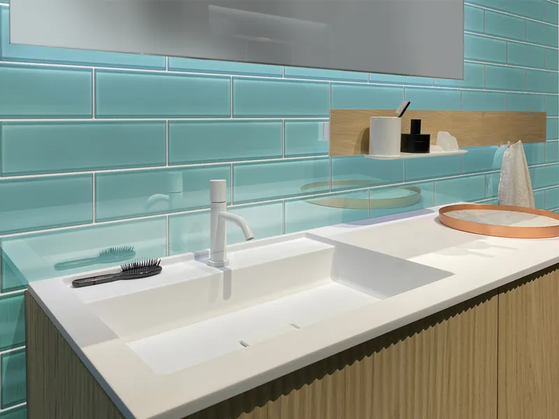 Aqua 4X16 Gloss Glossy Glass Tile