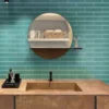 Aqua Matte 1X1 Glass Mosaic 1