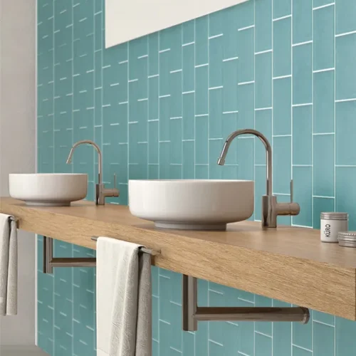 Aqua Matte 3X6 Glass Tile