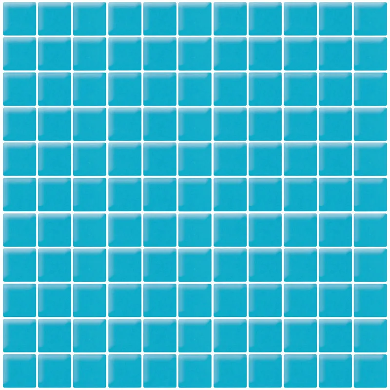 Turquoise Cloud Matte 1X1 Glass Mosaic 0