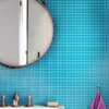 Turquoise Cloud Matte 1X1 Glass Mosaic 1