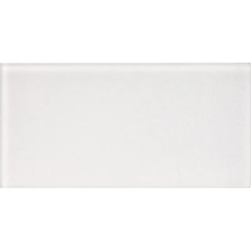 Mirage White Matte 3X6 Glass Tile 0