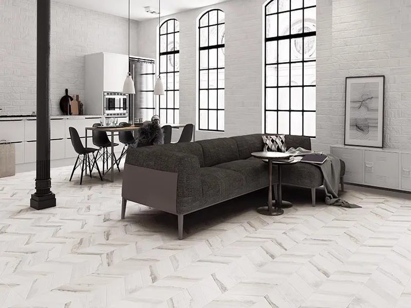 Acadia Spiga Blanco 17.7X35.4 Matte Porcelain Tile 2