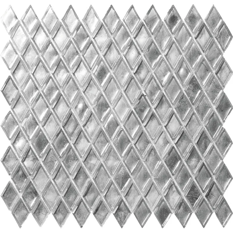 Diamante Silver 1X1.5 Glossy Glass Mosaic 0