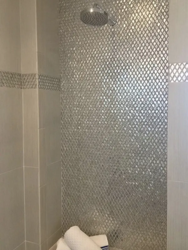 Diamante Silver 1X1.5 Glossy Glass Mosaic 5