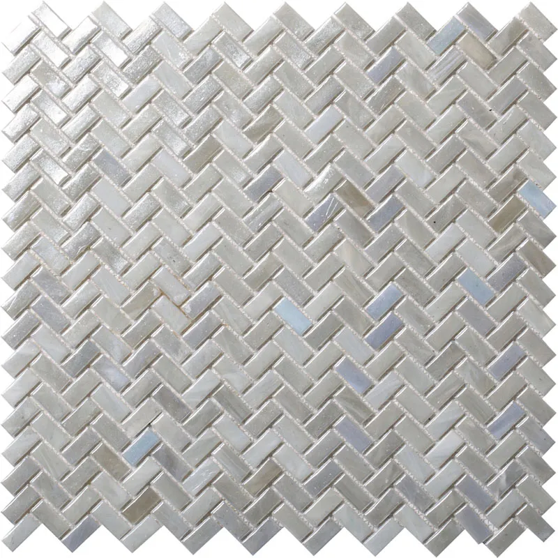 Espiga Pearl 0.4X0.9 Glossy Glass Mosaic 0