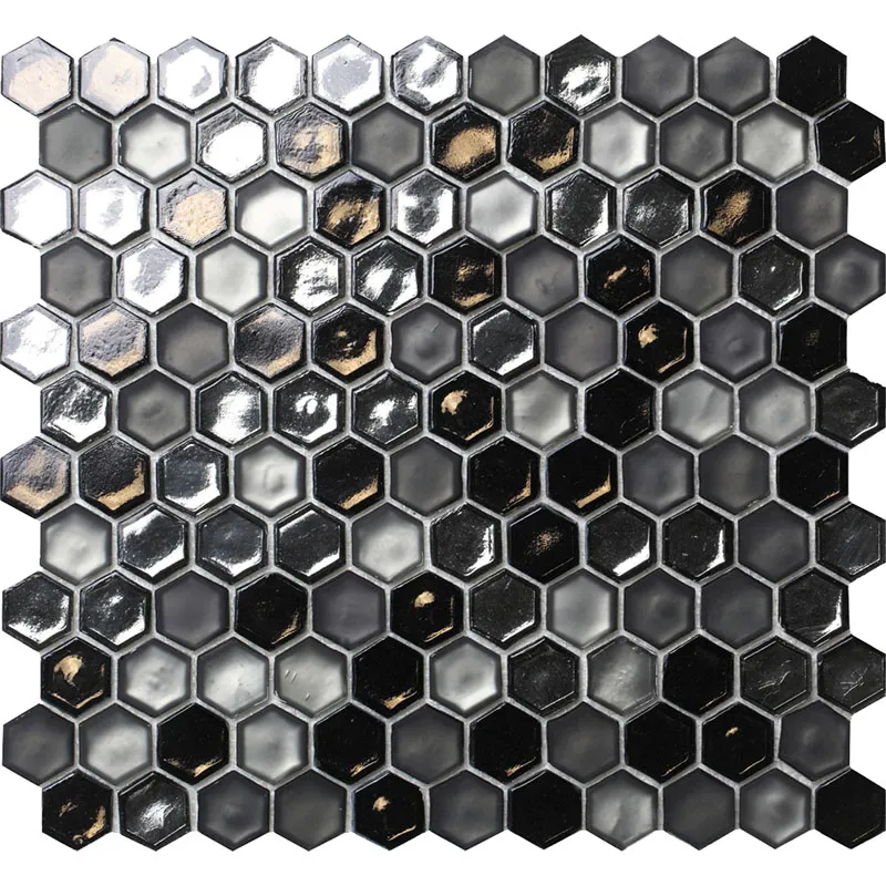 Cordoba Grey 1X1 Glossy, Matte Glass Mosaic 0