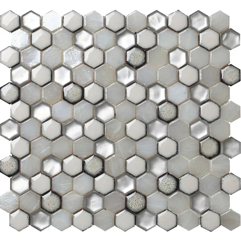 Cordoba Pearl 1X1 Glossy, Matte Glass, Ceramic Mosaic 1